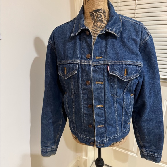 Vintage Levi’s Strauss heavy warm trucker denim / Jean Jacket size 36 - Picture 2 of 13